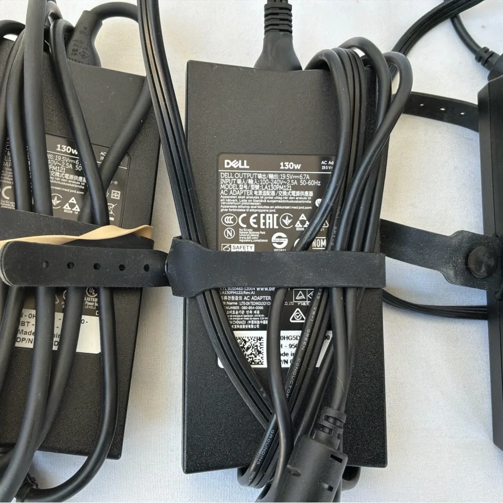 3 - OEM Dell 130W AC Adapter 19.5V 6.7A Model LA130PM121 Laptop Chargers
